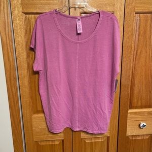 Rose pink Joy Lab t shirt. Size large. French Terry. Scoop neck. Loose f…